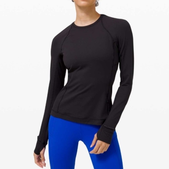 Lululemon Runderful Long Sleeve Shirt Black Size 6 - Picture 1 of 7